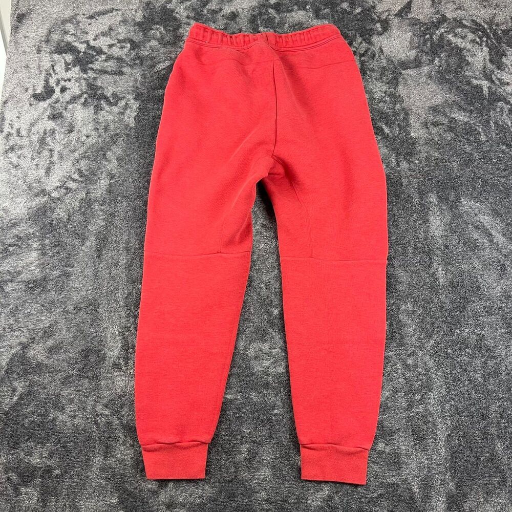 Nike NSW Tech Fleece Joggers Red Black Men's M Sweatpants Tapered Leg - Picture 9 of 11